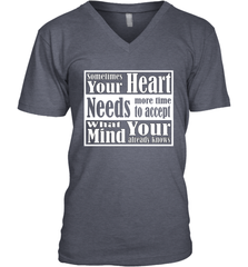 Your heart needs more time to accept what your mind knows Men's V-Neck Men's V-Neck - HHHstores