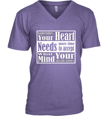 Your heart needs more time to accept what your mind knows Men's V-Neck Men's V-Neck - HHHstores