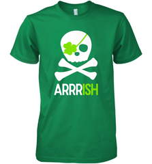 St. Patricks Day Irish Pirate Skull and Cross bones Men's Premium T-Shirt Men's Premium T-Shirt - HHHstores