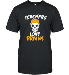 Teachers Love Brains funny Halloween Zombie Men's T-Shirt