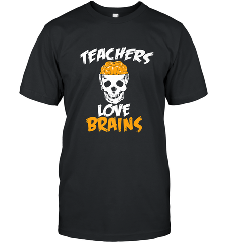 Teachers Love Brains funny Halloween Zombie Men's T-Shirt Men's T-Shirt / Black / S Men's T-Shirt - HHHstores