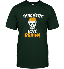 Teachers Love Brains funny Halloween Zombie Men's T-Shirt Men's T-Shirt - HHHstores