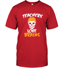 Teachers Love Brains funny Halloween Zombie Men's T-Shirt Men's T-Shirt - HHHstores
