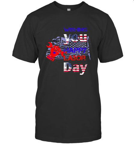 Happy labor day wishes USA flag for men and woman Men's T-Shirt Men's T-Shirt / Black / S Men's T-Shirt - HHHstores