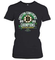 NHL ST PATRICK'S DAY Boston Bruins Fanatics 2020 Eastern Conference Champions Defensive Zone Women's T-Shirt