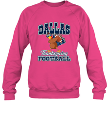 Dallas Thanksgiving Day Funny Turkey Playing Texas Football Premium T Shirt Crewneck Sweatshirt Crewneck Sweatshirt - HHHstores