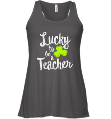 Teacher St. Patrick's Day Shirt, Lucky To Be A Teacher Women's Racerback Tank Women's Racerback Tank - HHHstores