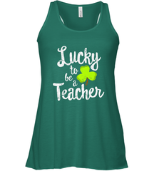 Teacher St. Patrick's Day Shirt, Lucky To Be A Teacher Women's Racerback Tank Women's Racerback Tank - HHHstores