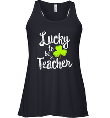 Teacher St. Patrick's Day Shirt, Lucky To Be A Teacher Women's Racerback Tank Women's Racerback Tank - HHHstores