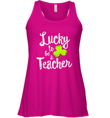 Teacher St. Patrick's Day Shirt, Lucky To Be A Teacher Women's Racerback Tank Women's Racerback Tank - HHHstores