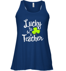Teacher St. Patrick's Day Shirt, Lucky To Be A Teacher Women's Racerback Tank Women's Racerback Tank - HHHstores