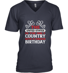 The United States is the only country with a known birthday 01 Men's V-Neck Men's V-Neck - HHHstores