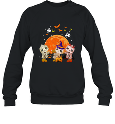 Three Sloths Halloween T shirt Mummy Pumpkin Moon Crewneck Sweatshirt