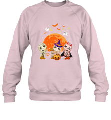 Three Sloths Halloween T shirt Mummy Pumpkin Moon Crewneck Sweatshirt Crewneck Sweatshirt - HHHstores