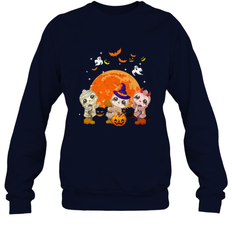 Three Sloths Halloween T shirt Mummy Pumpkin Moon Crewneck Sweatshirt