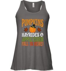 Pumpkins Hayrides Apple Cider Fall Love Halloween Gift Women's Racerback Tank Women's Racerback Tank - HHHstores