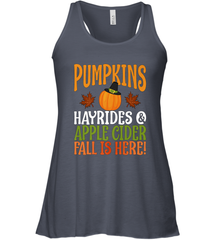 Pumpkins Hayrides Apple Cider Fall Love Halloween Gift Women's Racerback Tank Women's Racerback Tank - HHHstores