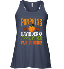 Pumpkins Hayrides Apple Cider Fall Love Halloween Gift Women's Racerback Tank Women's Racerback Tank - HHHstores