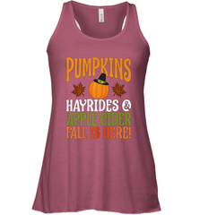 Pumpkins Hayrides Apple Cider Fall Love Halloween Gift Women's Racerback Tank Women's Racerback Tank - HHHstores