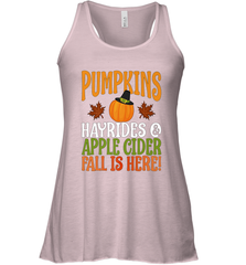 Pumpkins Hayrides Apple Cider Fall Love Halloween Gift Women's Racerback Tank Women's Racerback Tank - HHHstores