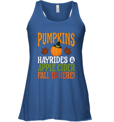 Pumpkins Hayrides Apple Cider Fall Love Halloween Gift Women's Racerback Tank Women's Racerback Tank - HHHstores