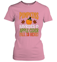 Pumpkins Hayrides Apple Cider Fall Love Halloween Gift Women's T-Shirt Women's T-Shirt - HHHstores