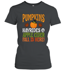 Pumpkins Hayrides Apple Cider Fall Love Halloween Gift Women's T-Shirt