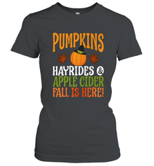 Pumpkins Hayrides Apple Cider Fall Love Halloween Gift Women's T-Shirt Women's T-Shirt - HHHstores