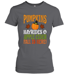 Pumpkins Hayrides Apple Cider Fall Love Halloween Gift Women's T-Shirt Women's T-Shirt - HHHstores