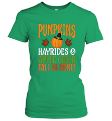 Pumpkins Hayrides Apple Cider Fall Love Halloween Gift Women's T-Shirt Women's T-Shirt - HHHstores
