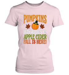 Pumpkins Hayrides Apple Cider Fall Love Halloween Gift Women's T-Shirt Women's T-Shirt - HHHstores
