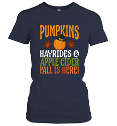 Pumpkins Hayrides Apple Cider Fall Love Halloween Gift Women's T-Shirt