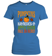 Pumpkins Hayrides Apple Cider Fall Love Halloween Gift Women's T-Shirt Women's T-Shirt - HHHstores