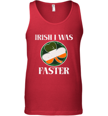 Irish I Was Faster Funny Running St Patricks Day Men's Tank Top Men's Tank Top - HHHstores