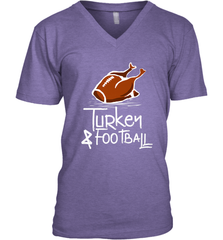 Turkey And Football Thanksgiving Day Football Fan Holiday Gift Men's V-Neck Men's V-Neck - HHHstores