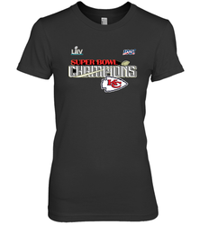 Youth Kansas City Chiefs NFL Pro Line by Fanatics Super Bowl LIV Champions Trophy Women's Premium T-Shirt