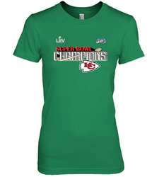 Youth Kansas City Chiefs NFL Pro Line by Fanatics Super Bowl LIV Champions Trophy Women's Premium T-Shirt