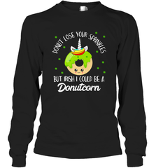 Donutcorn Funny Cute Donut Unicorn Irish St Patrick's Day Long Sleeve T-Shirt Long Sleeve T-Shirt - HHHstores
