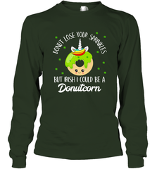 Donutcorn Funny Cute Donut Unicorn Irish St Patrick's Day Long Sleeve T-Shirt Long Sleeve T-Shirt - HHHstores