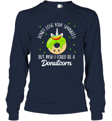 Donutcorn Funny Cute Donut Unicorn Irish St Patrick's Day Long Sleeve T-Shirt Long Sleeve T-Shirt - HHHstores
