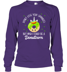 Donutcorn Funny Cute Donut Unicorn Irish St Patrick's Day Long Sleeve T-Shirt Long Sleeve T-Shirt - HHHstores