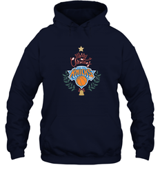 NBA New York Knicks Logo merry Christmas gilf Hooded Sweatshirt