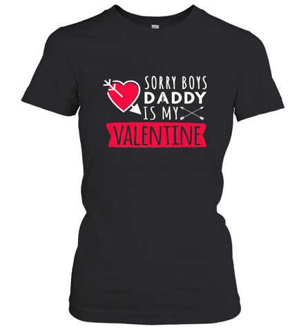 Kids Funny Valentine's Day Present For Your Little Girl, Daughter Women's T-Shirt Women's T-Shirt / Black / S Women's T-Shirt - HHHstores