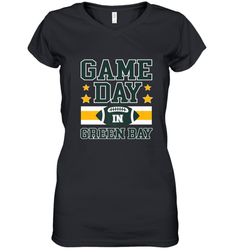 NFL Green Bay WI. Game Day Football Home Team Women's V-Neck T-Shirt