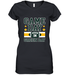 NFL Green Bay WI. Game Day Football Home Team Women's V-Neck T-Shirt Women's V-Neck T-Shirt - HHHstores