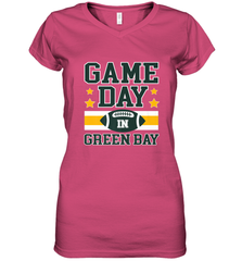 NFL Green Bay WI. Game Day Football Home Team Women's V-Neck T-Shirt Women's V-Neck T-Shirt - HHHstores