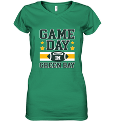 NFL Green Bay WI. Game Day Football Home Team Women's V-Neck T-Shirt Women's V-Neck T-Shirt - HHHstores