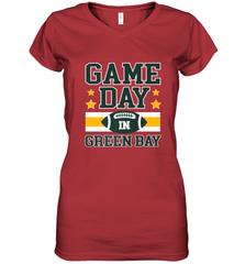 NFL Green Bay WI. Game Day Football Home Team Women's V-Neck T-Shirt Women's V-Neck T-Shirt - HHHstores