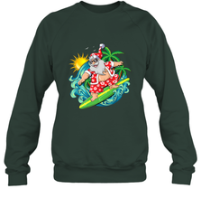 Christmas in July Santa Claus Hawaiian Surfing Gift Surf Crewneck Sweatshirt Crewneck Sweatshirt - HHHstores