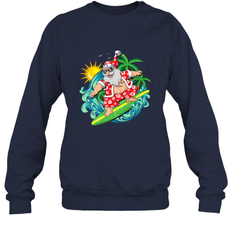 Christmas in July Santa Claus Hawaiian Surfing Gift Surf Crewneck Sweatshirt